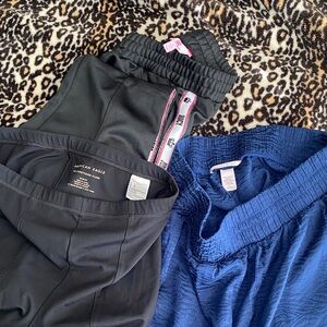VS, AE and Juicy bundle, black Joggers, blue zebra shorts